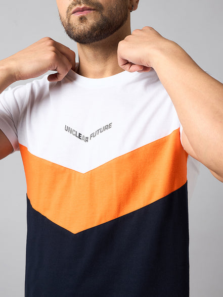 White Colorblocked T-Shirt