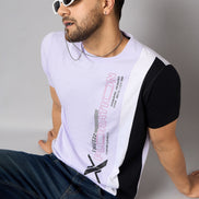Purple Colorblocked T-Shirt