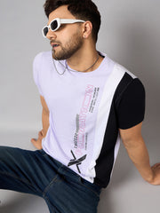 Purple Colorblocked T-Shirt