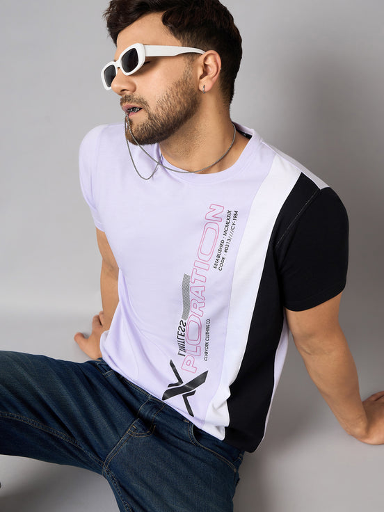 Purple Colorblocked T-Shirt