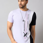 Purple Colorblocked T-Shirt
