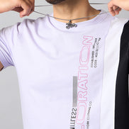 Purple Colorblocked T-Shirt
