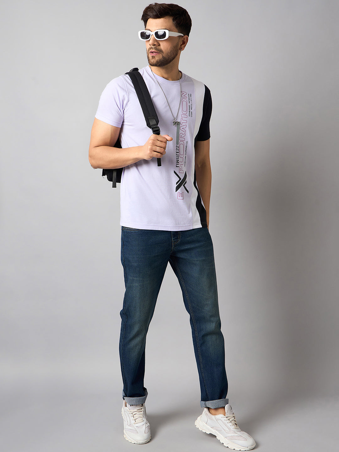 Purple Colorblocked T-Shirt