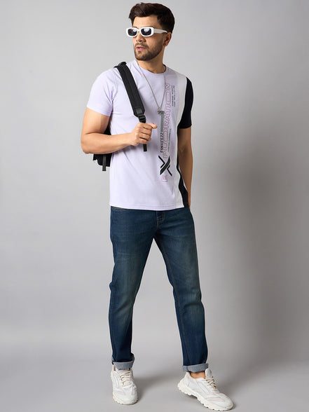 Purple Colorblocked T-Shirt