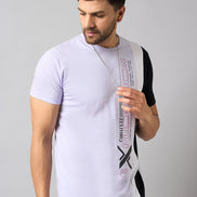 Purple Colorblocked T-Shirt