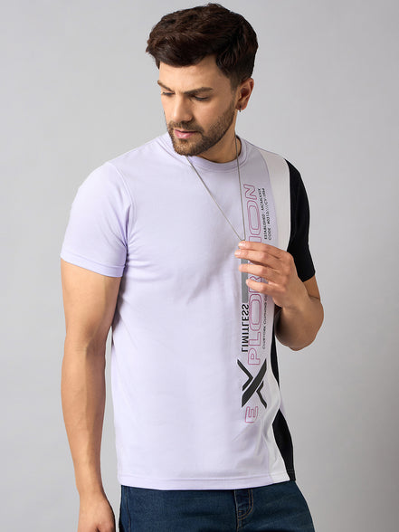 Purple Colorblocked T-Shirt