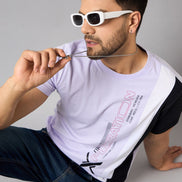Purple Colorblocked T-Shirt
