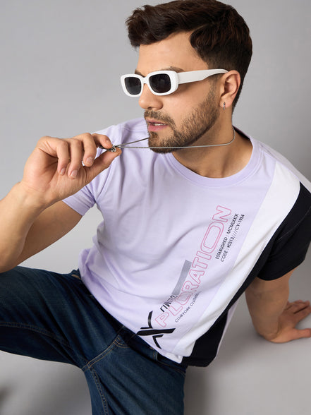 Purple Colorblocked T-Shirt