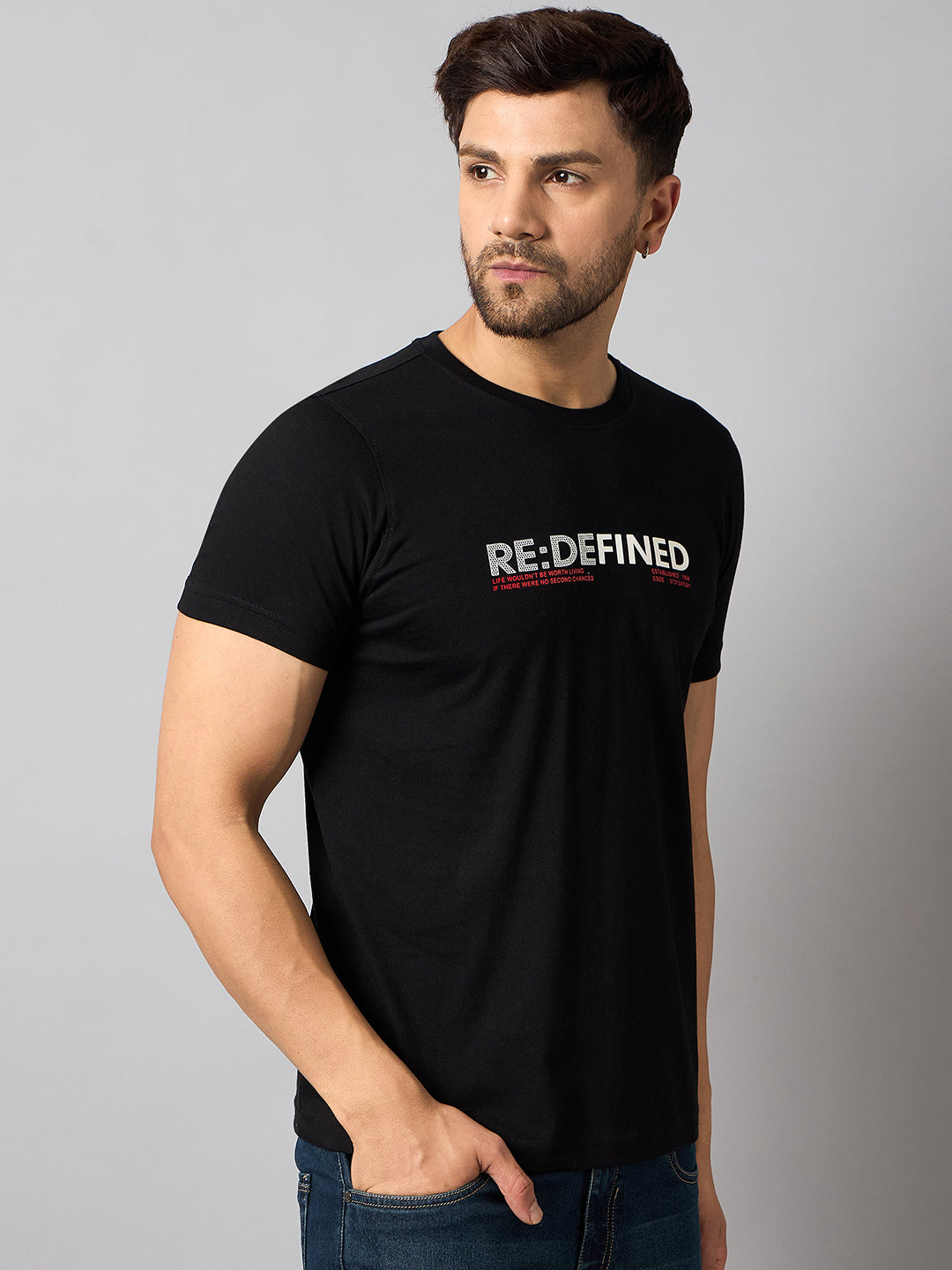 Black Printed T-Shirt