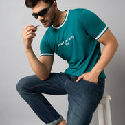 Teal Printed T-Shirt