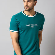 Teal Printed T-Shirt