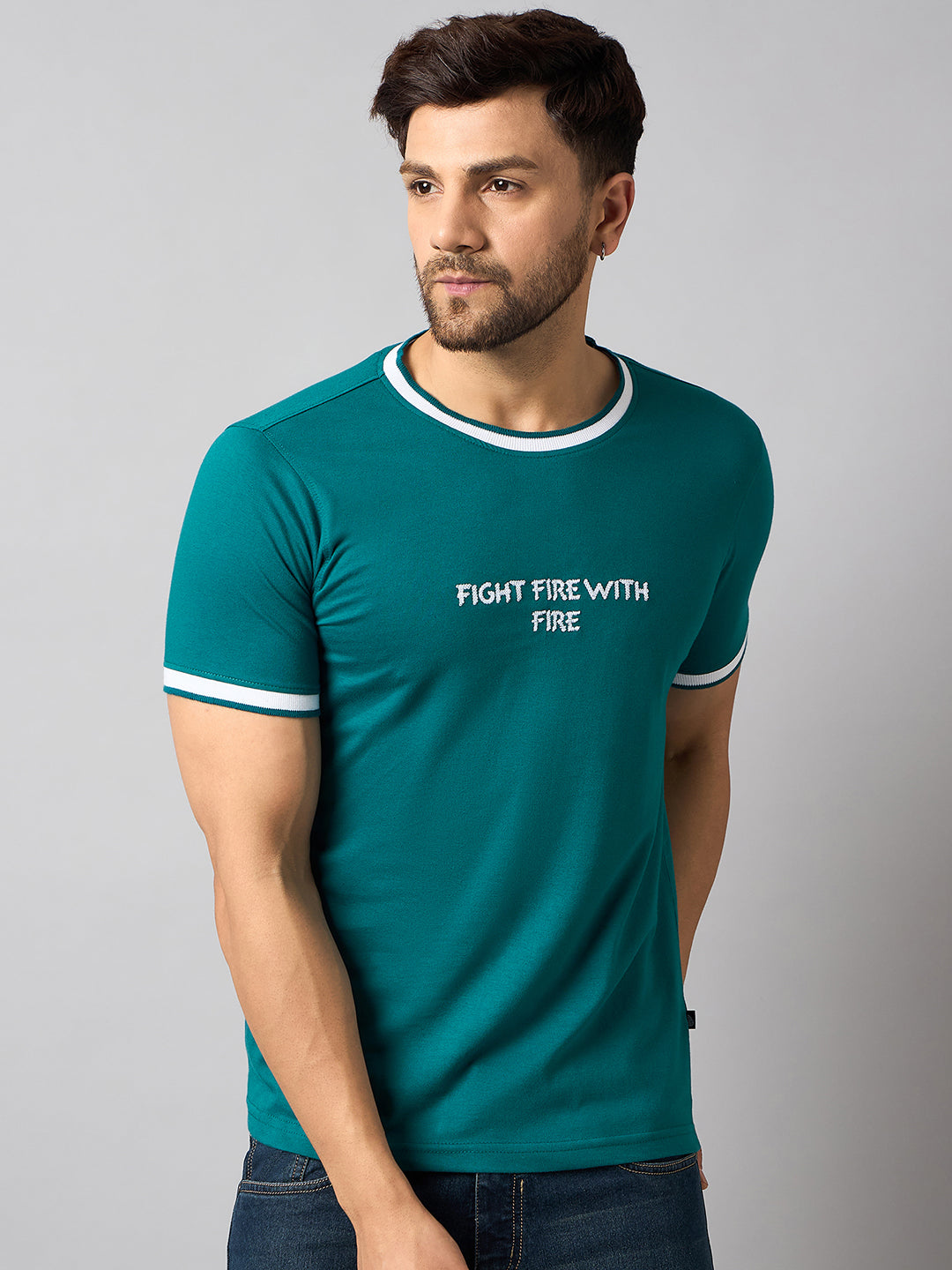 Teal Printed T-Shirt