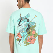 Sea Green Printed T-Shirt
