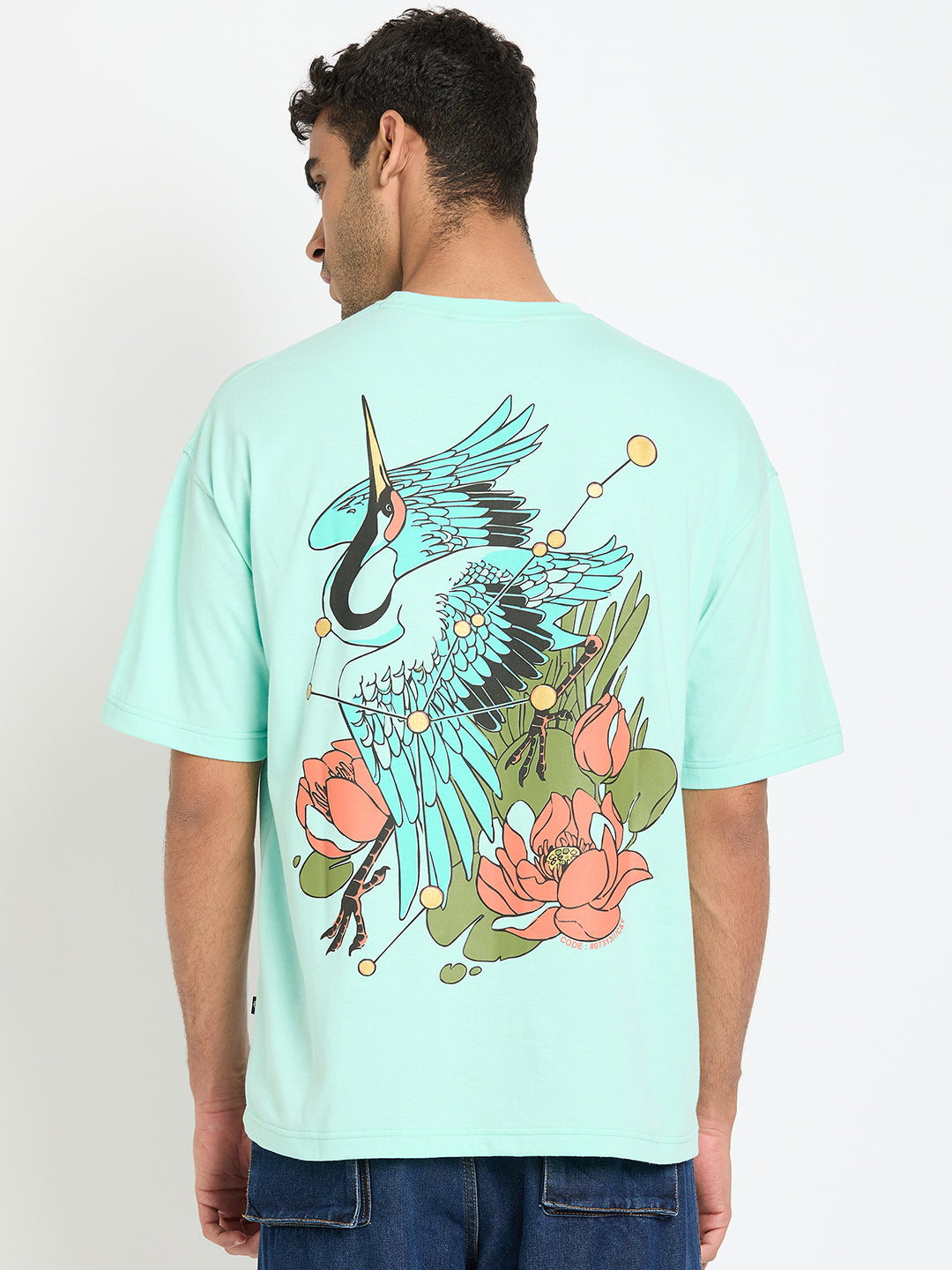 Sea Green Printed T-Shirt