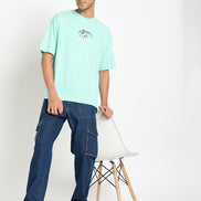 Sea Green Printed T-Shirt