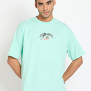 Sea Green Printed T-Shirt