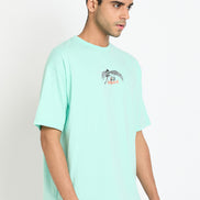 Sea Green Printed T-Shirt