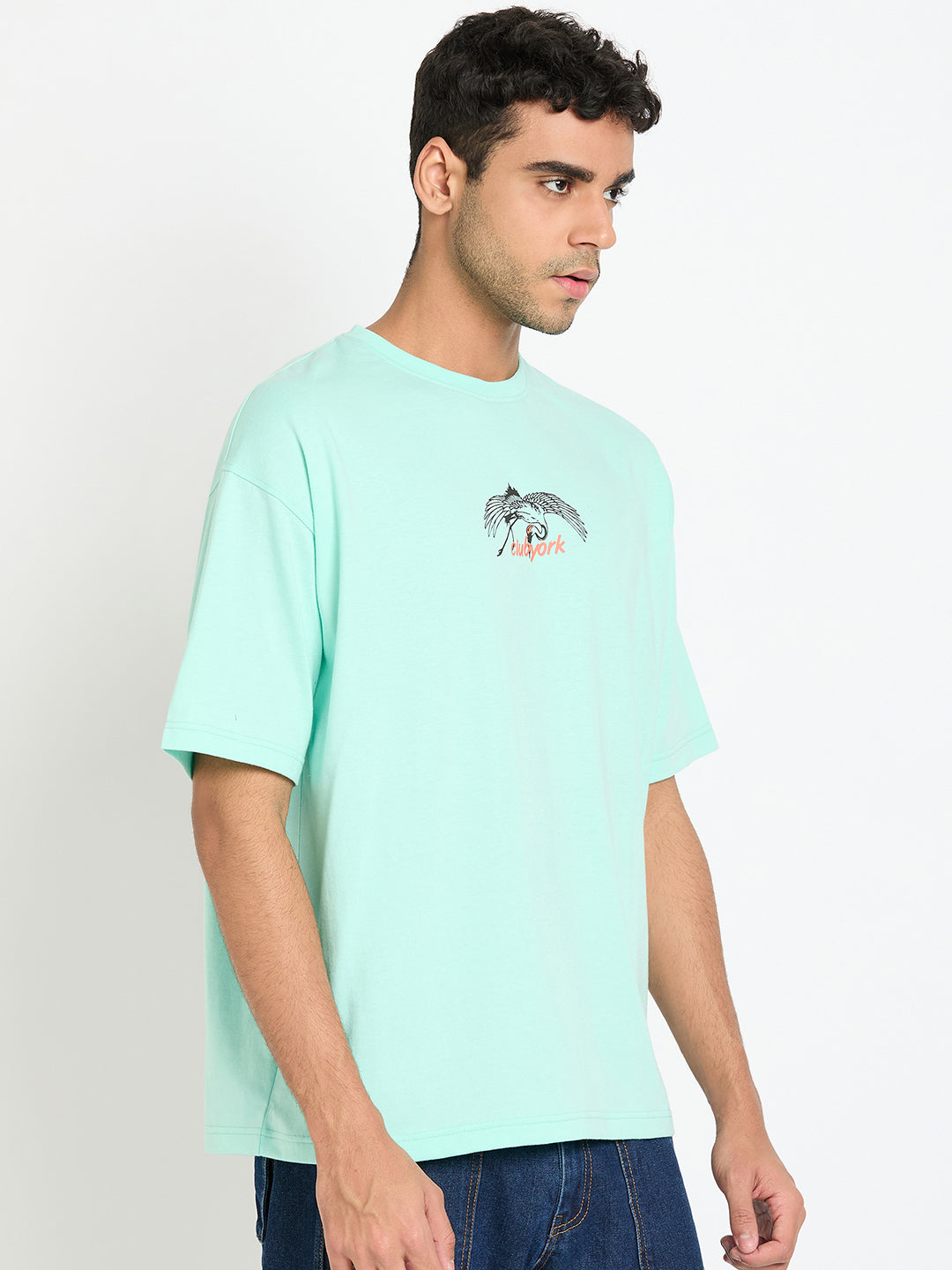 Sea Green Printed T-Shirt