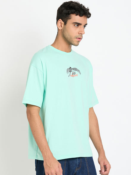 Sea Green Printed T-Shirt