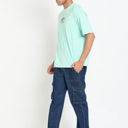 Sea Green Printed T-Shirt