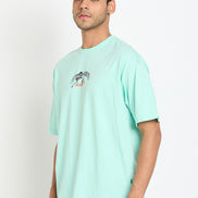 Sea Green Printed T-Shirt
