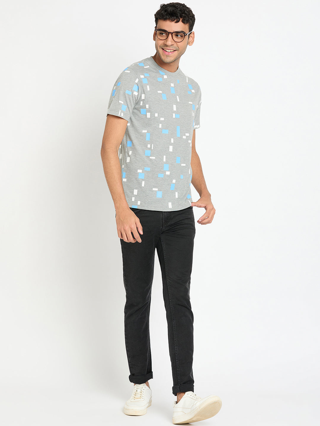 Light Grey Printed T-Shirt