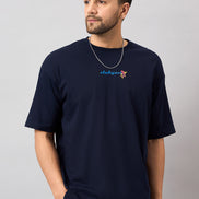 Navy Blue Printed T-Shirt