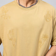 Beige Embroidery T-Shirt