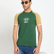 Green Colorblocked T-Shirt
