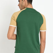Green Colorblocked T-Shirt