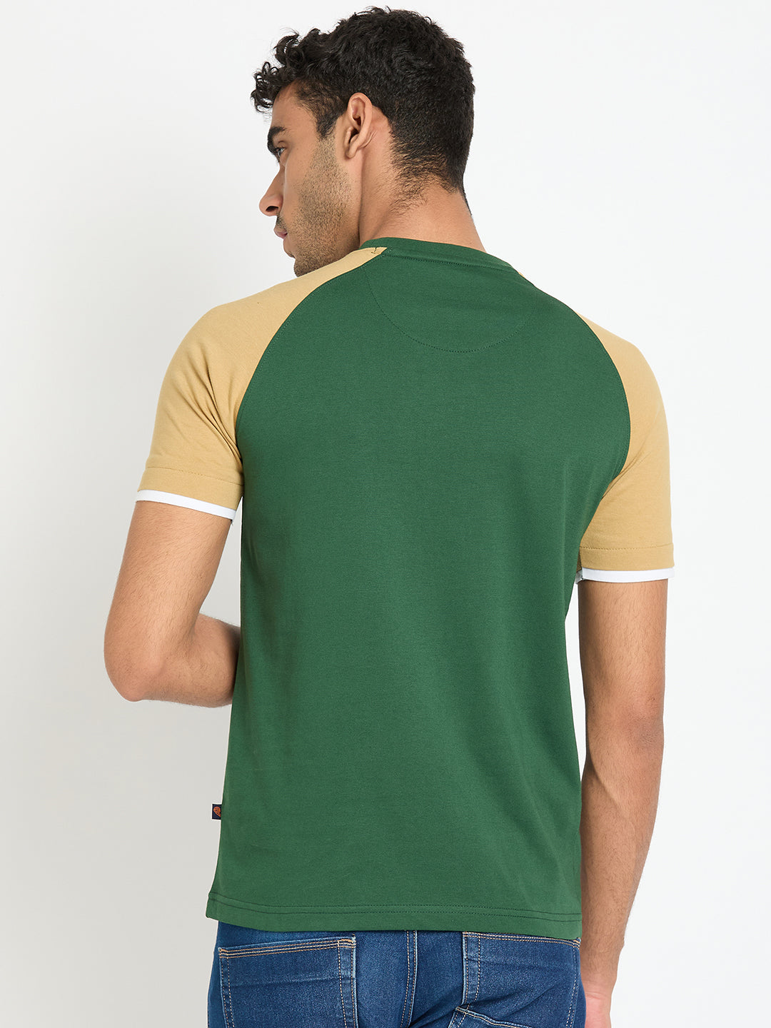Green Colorblocked T-Shirt