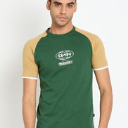 Green Colorblocked T-Shirt