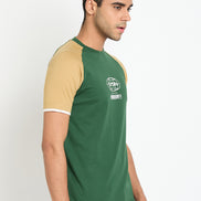 Green Colorblocked T-Shirt