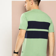 Green Colorblocked T-Shirt