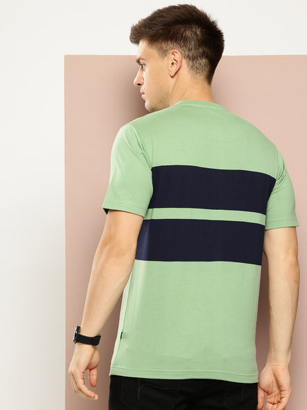 Green Colorblocked T-Shirt