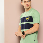 Green Colorblocked T-Shirt