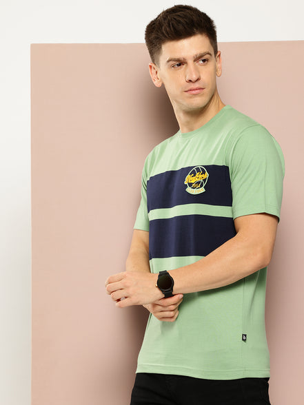 Green Colorblocked T-Shirt