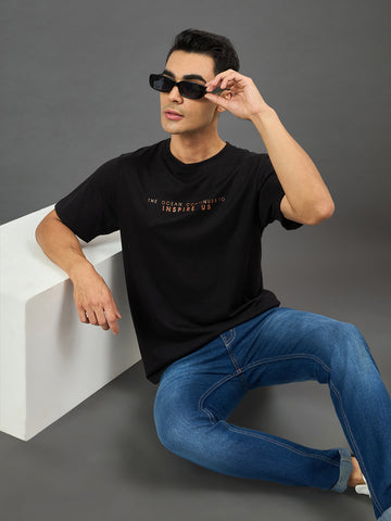 Black Round Neck T-Shirt