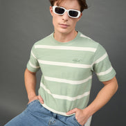 Light Green Striped T-Shirt