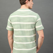 Light Green Striped T-Shirt