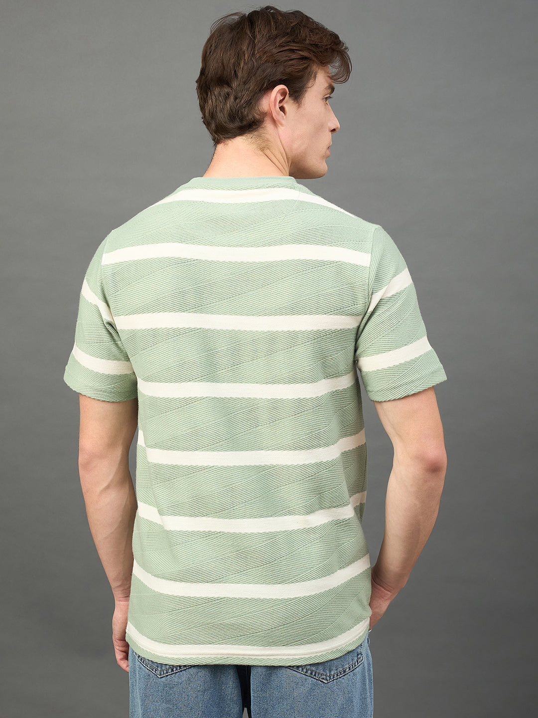 Light Green Striped T-Shirt