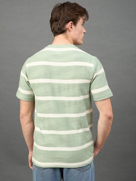 Light Green Striped T-Shirt