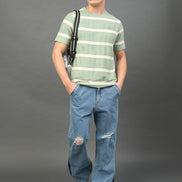 Light Green Striped T-Shirt