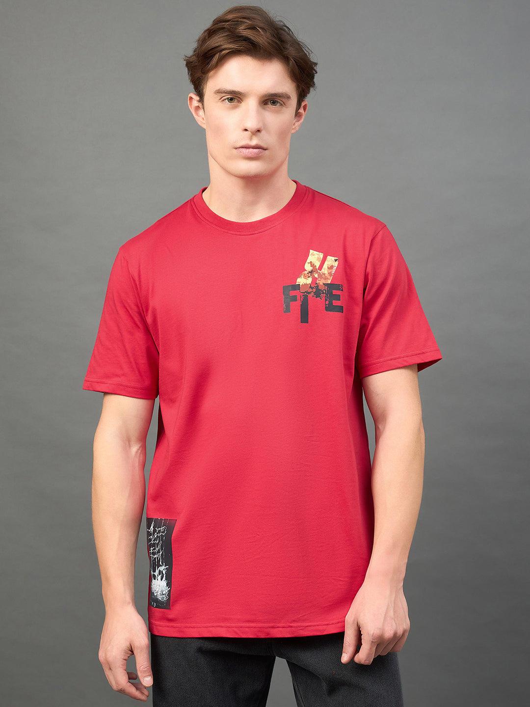 Red Printed T-Shirt