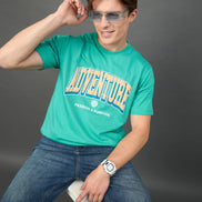 Sea Green Printed T-Shirt