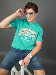 Sea Green Printed T-Shirt