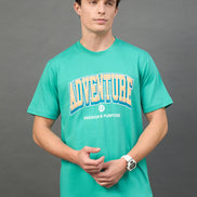 Sea Green Printed T-Shirt