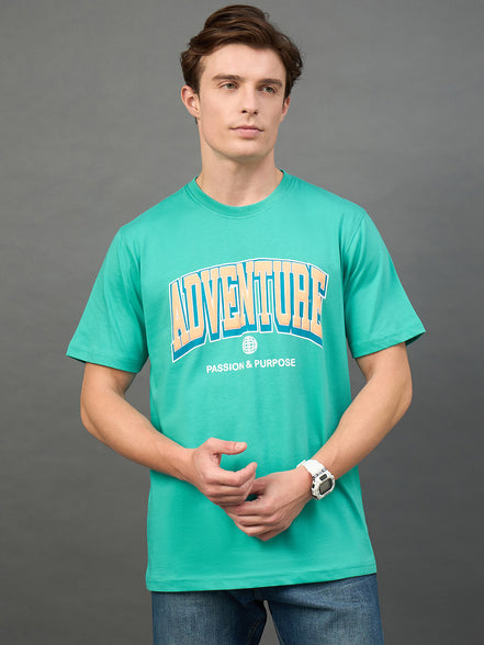 Sea Green Printed T-Shirt