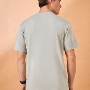 Men Grey Print Regular Fit T-Shirt