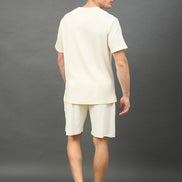 Off White Solid T-Shirt